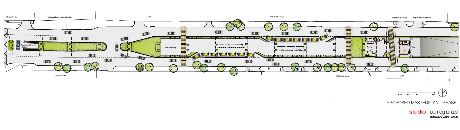 Spaces under the bridge, lower Parel — Urban Design by Studio Pomegranate