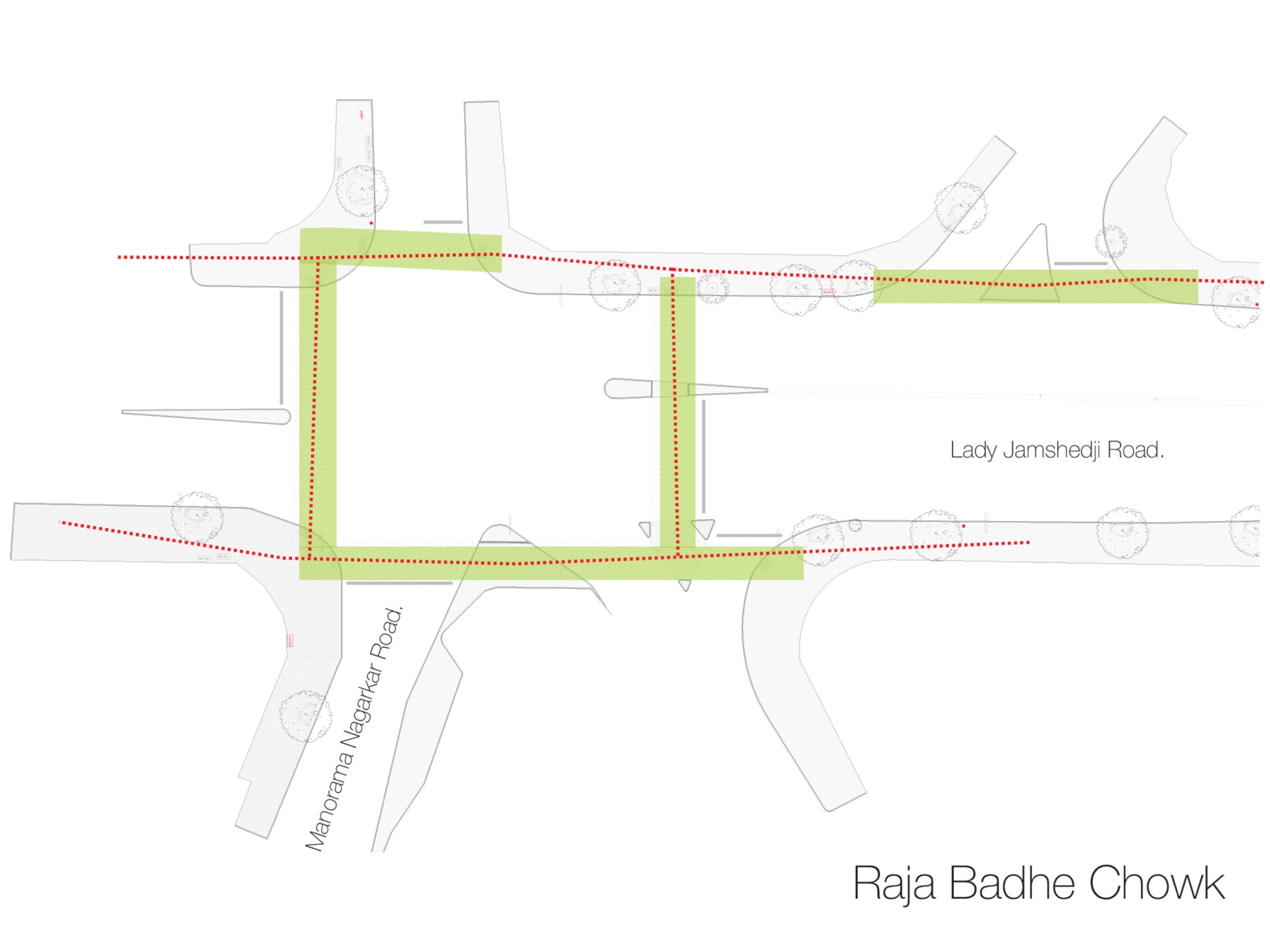 Walking spaces in Dadar — Urban Design by Studio Pomegranate