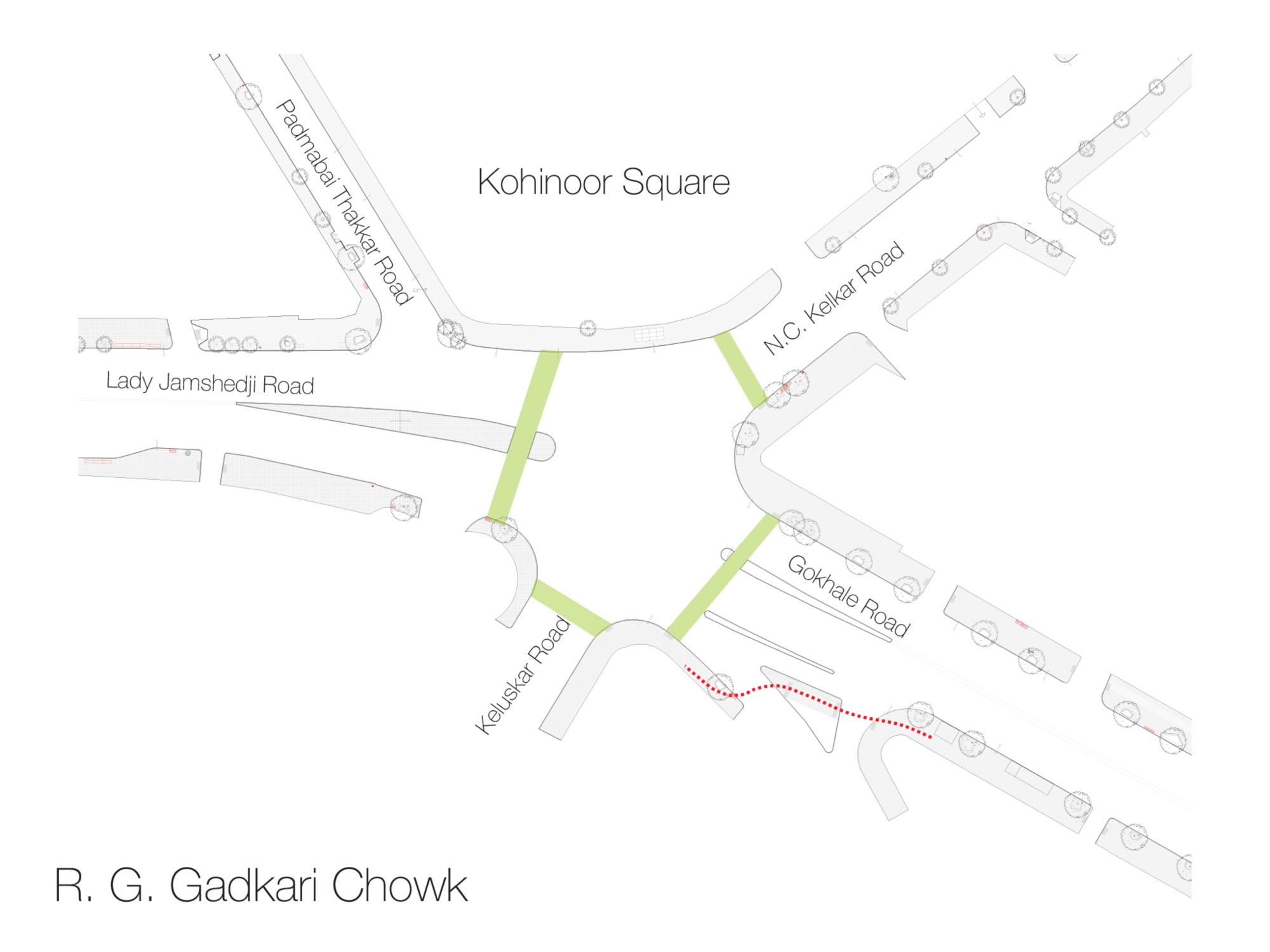 Walking spaces in Dadar — Urban Design by Studio Pomegranate